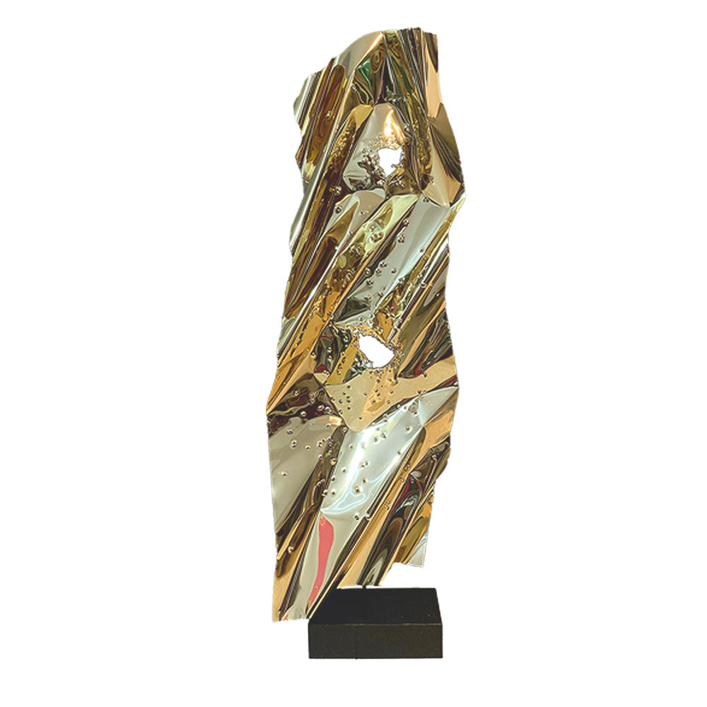 Shiny Gold Balanced Obelisk 54x172x30cm (BI220901)