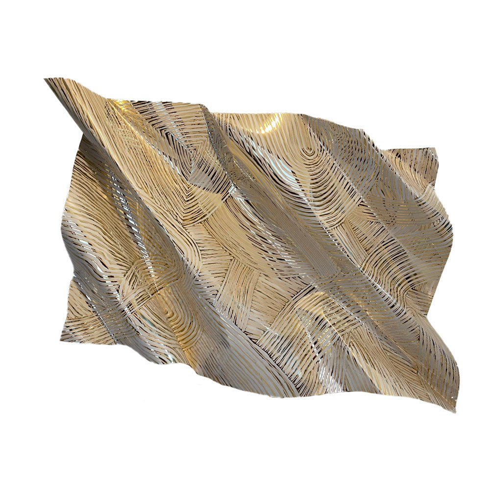 Gilded Sculpture with White and Salmon Lacquer 75x123x15cm (CP220902)