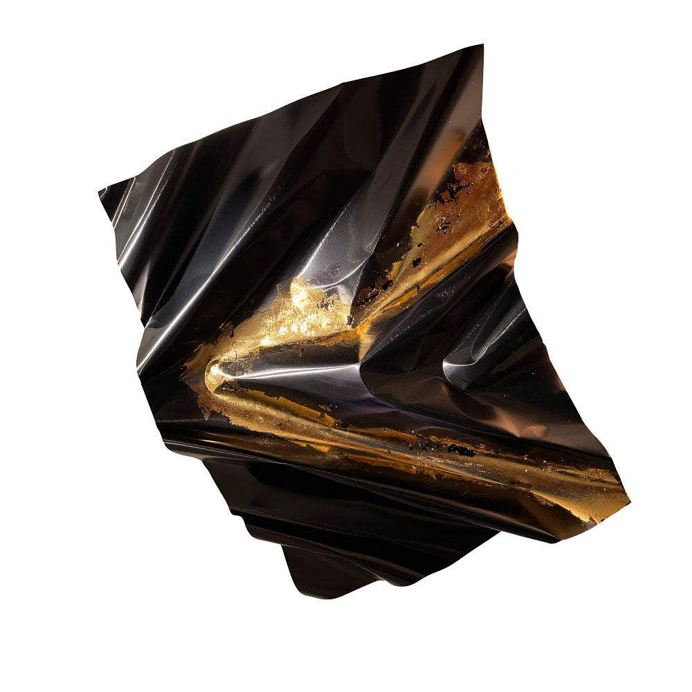 Sculpture with gold leaf