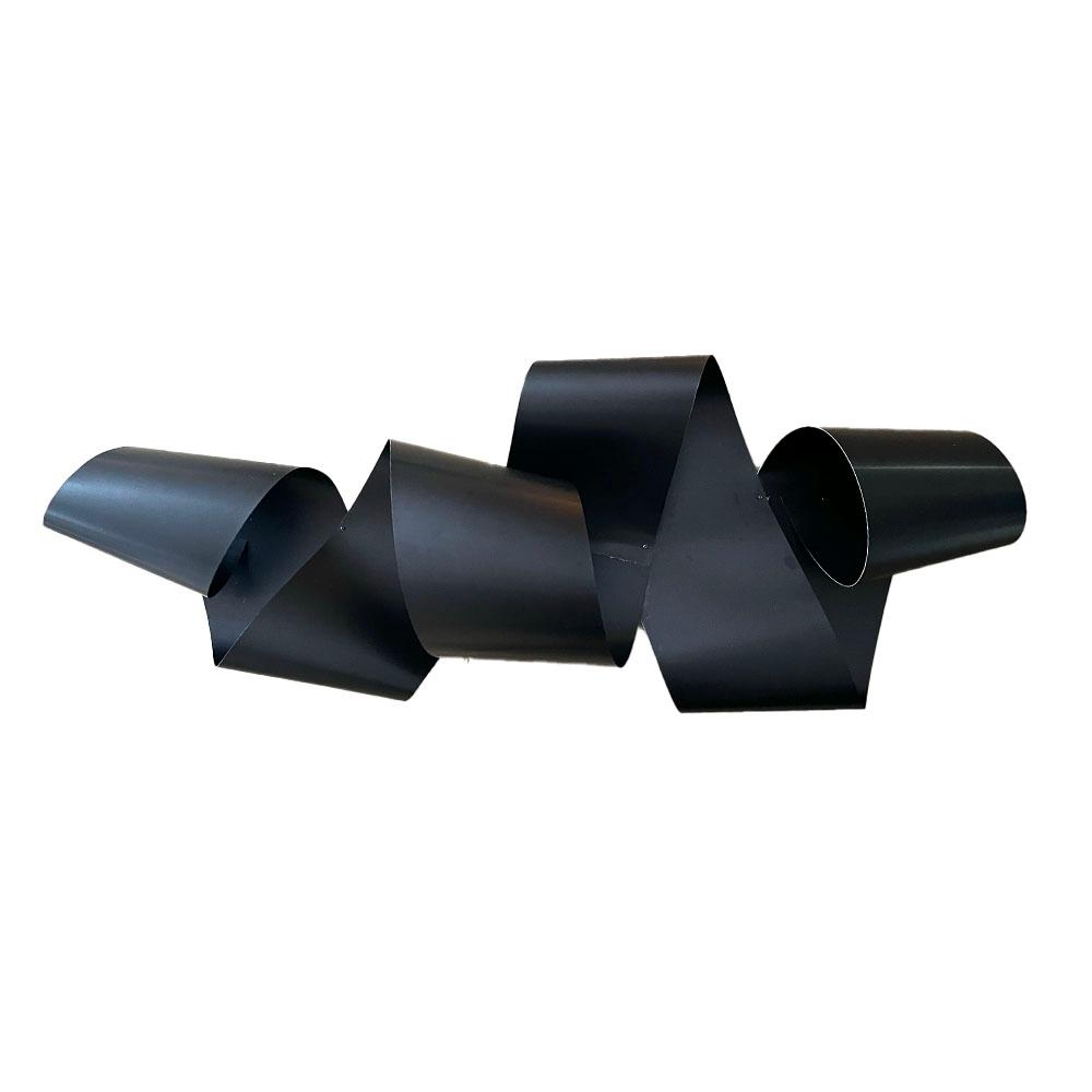 Monochrome Matte Black Knot Sculpture 172x60x25cm (NM221101)